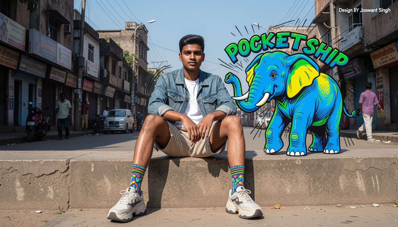 10+ Pocketship Indian Street Style AI Prompts (Mixed-Media Trend)
