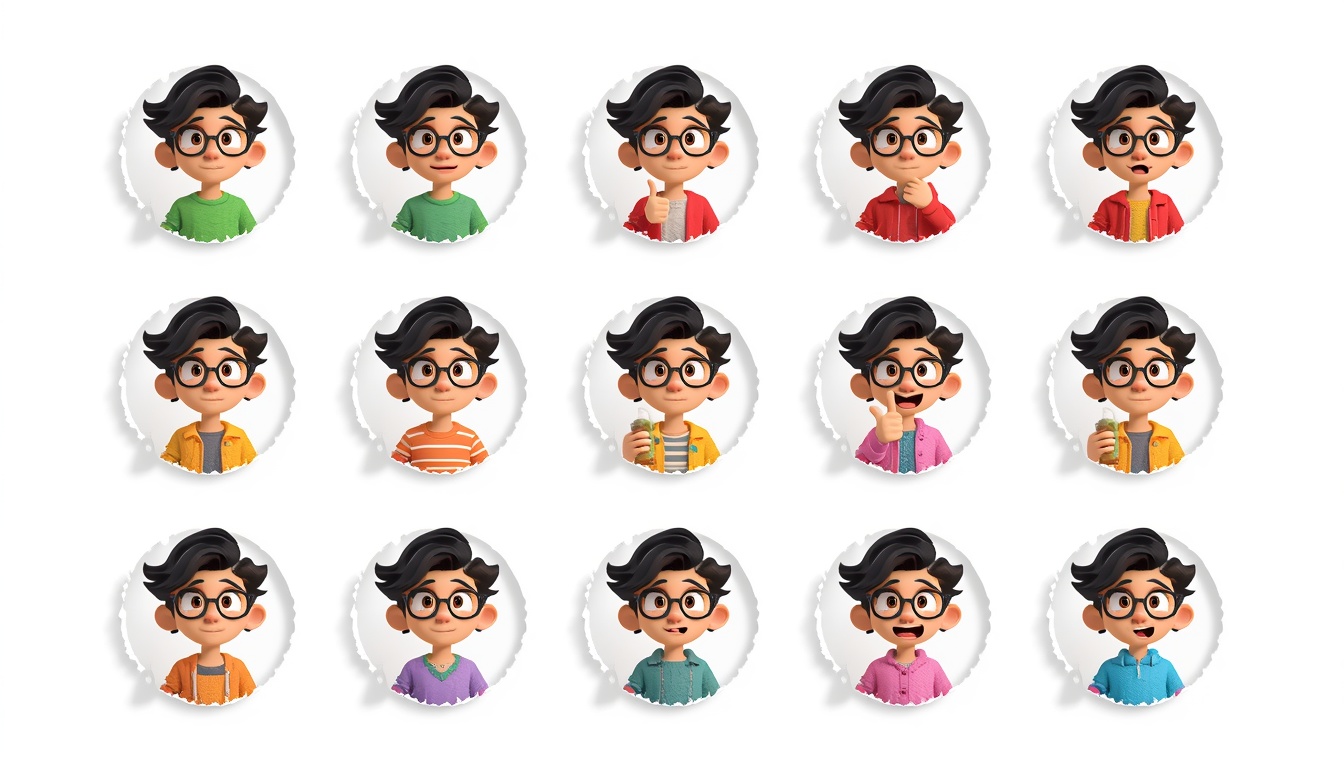 10 Premium 3D Pixar-Style Avatar Expression Sheet AI Prompts
