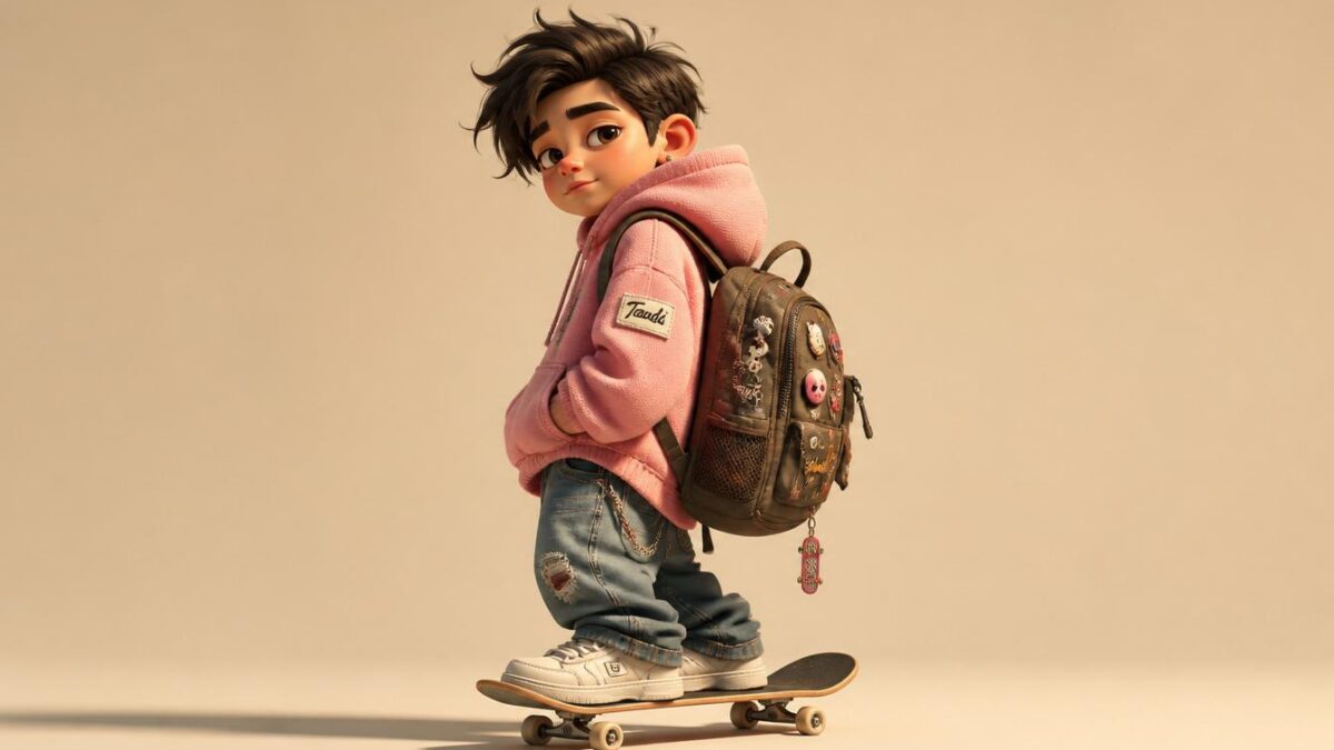 A sophisticated 3D character design illustration showcasing