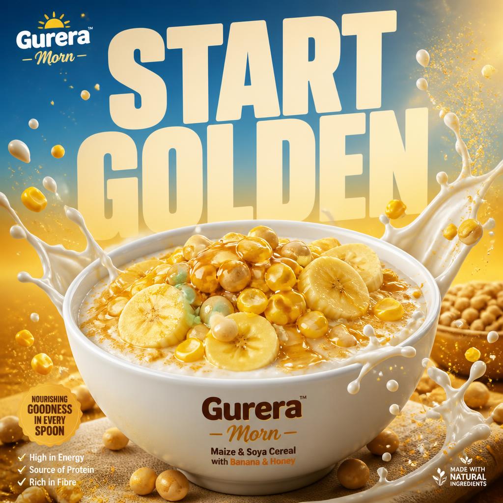 Gurera Morn Cereal Campaign Booster 10+ Premium Commercial AI Prompts