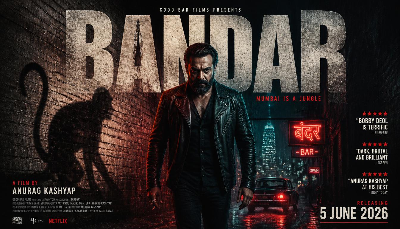 Anurag Kashyap's 'Bandar' Movie Exclusive: 10+ High-End Thriller Poster AI Prompts